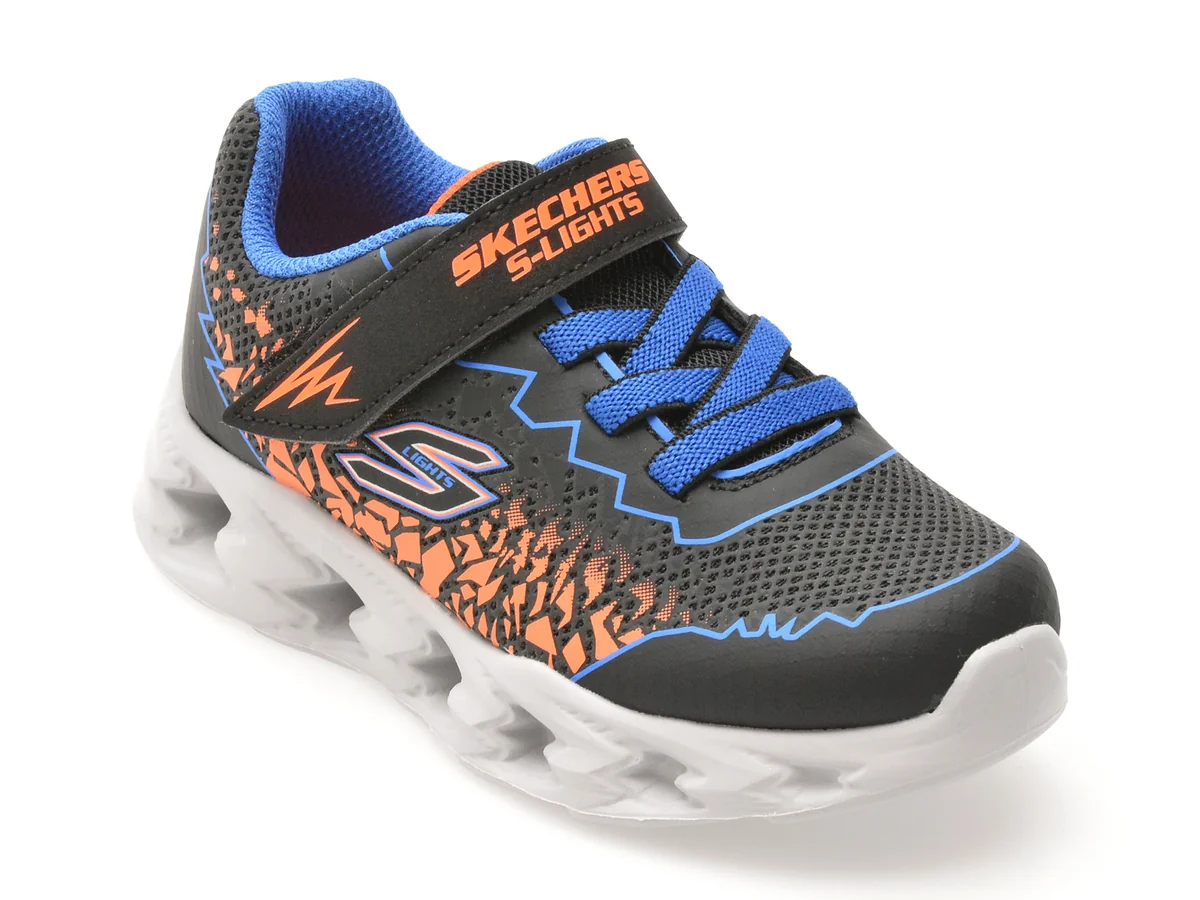 Pantofi Sport Skechers Negri, Vortex 2.0, Din Piele Ecologică