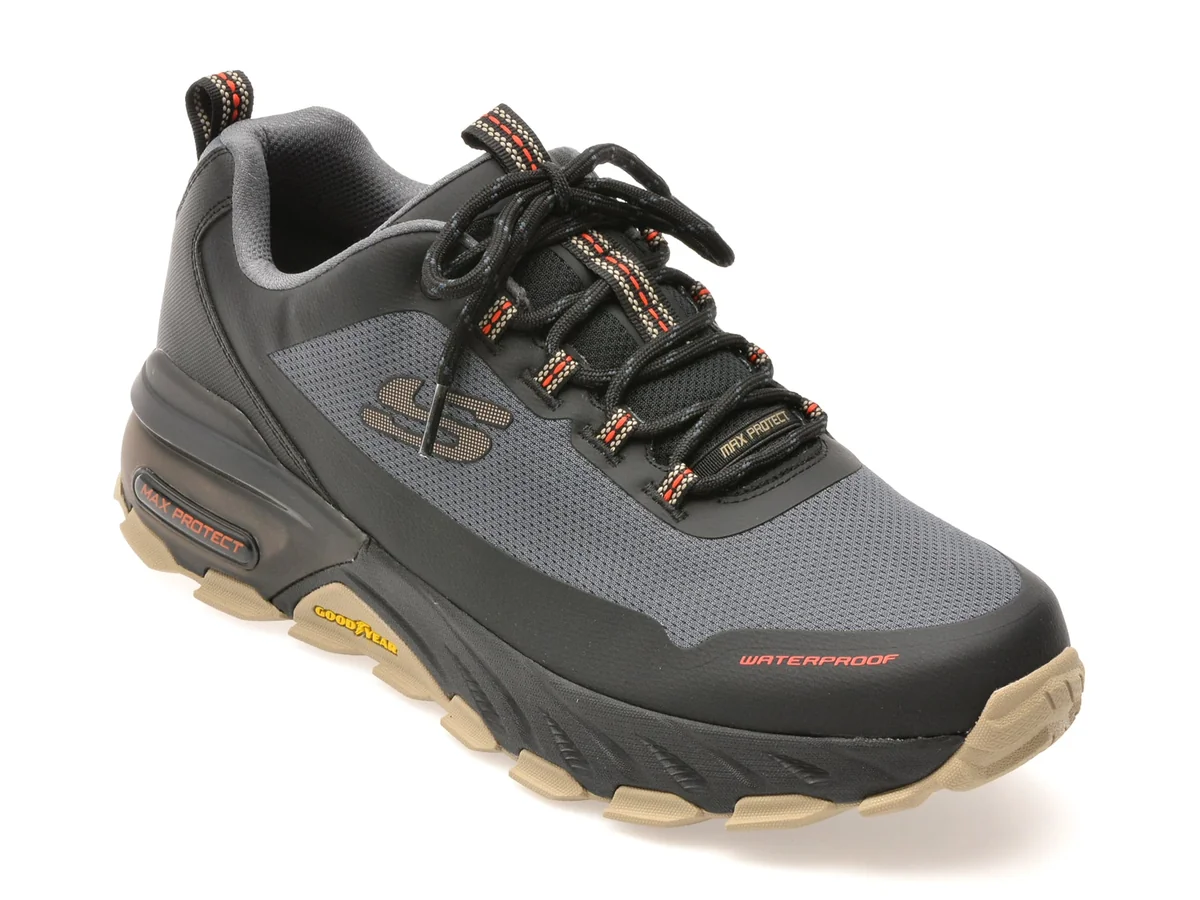 Pantofi Sport Skechers Gri, Max Protect, Din Material Textil