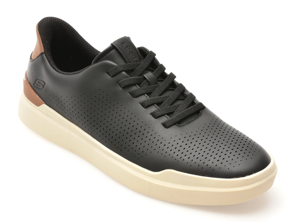 Pantofi Sport Skechers Negri, Owen, Din Piele Ecologica