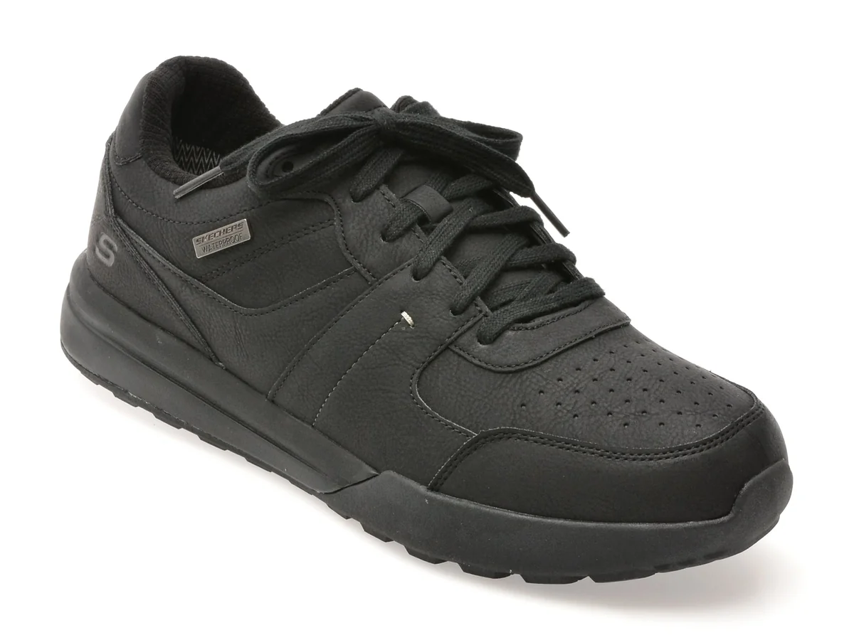 Pantofi Sport Skechers Negri, Netson, Din Piele Ecologică