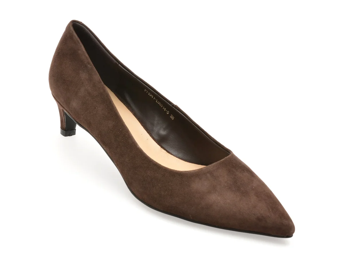 Pantofi Eleganți Flavia Passini Maro, 95514, Din Piele Întoarsă
