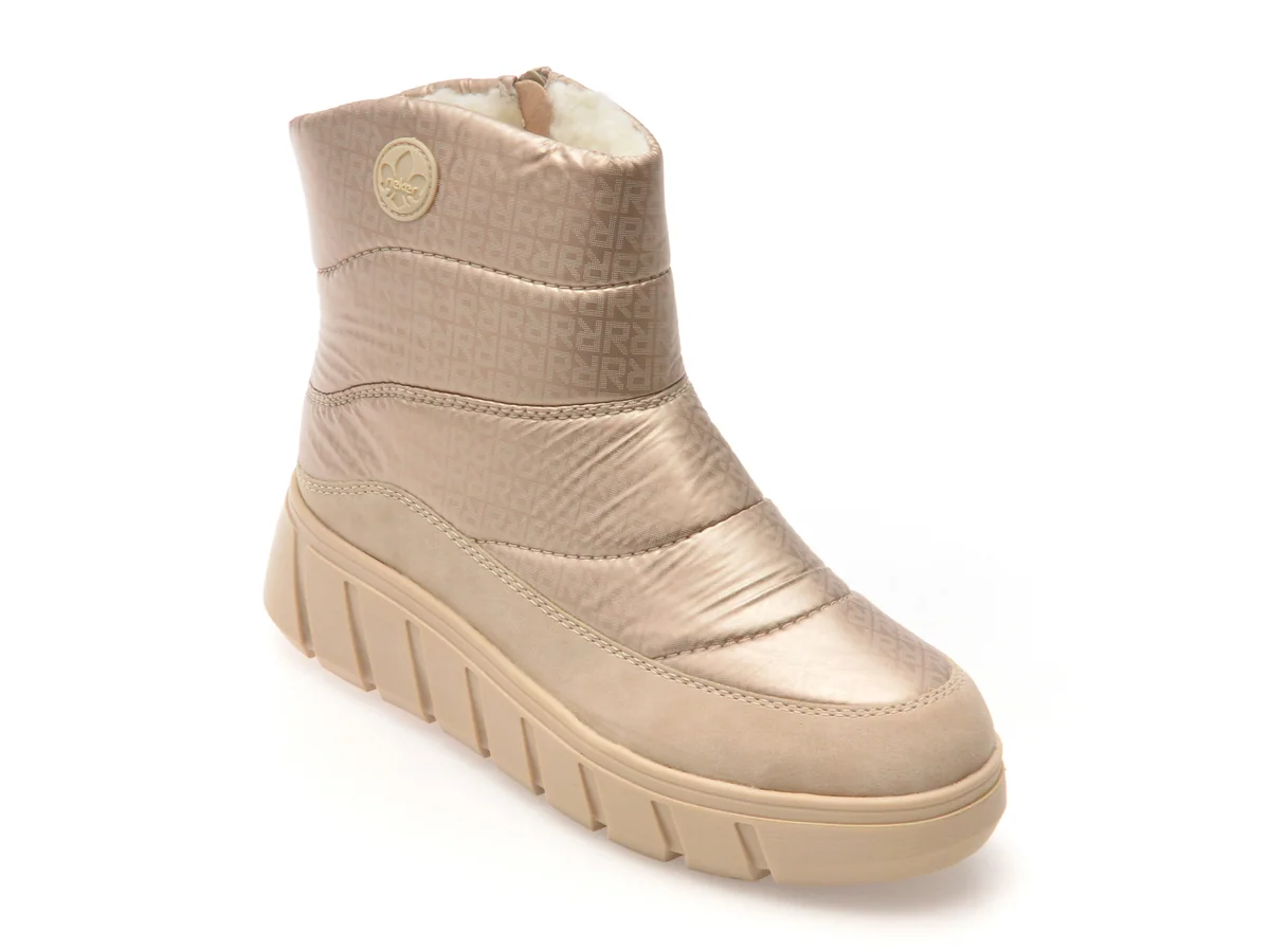 Ghete Rieker Bej, Y3552, Din Material Textil