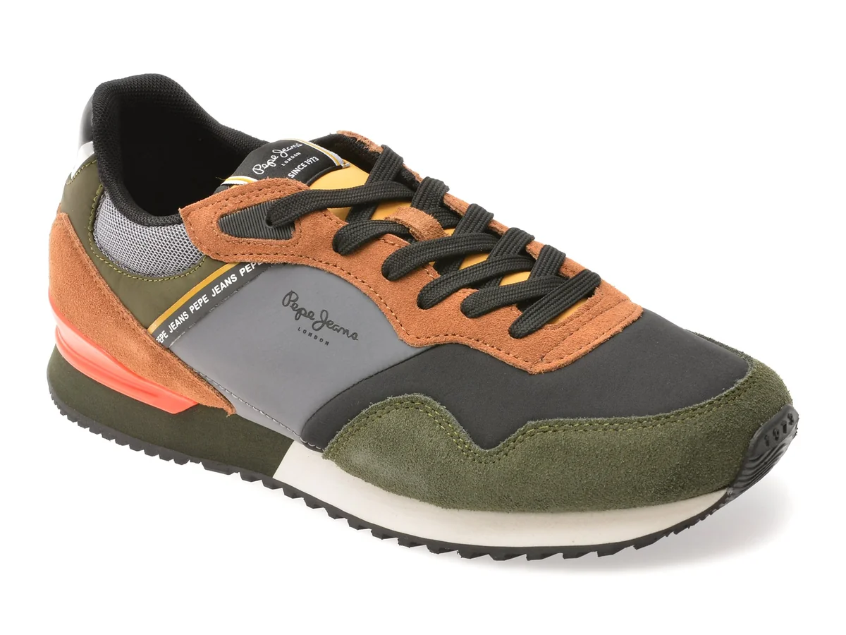Pantofi Sport Pepe Jeans Kaki, MS40012, Din Material Textil