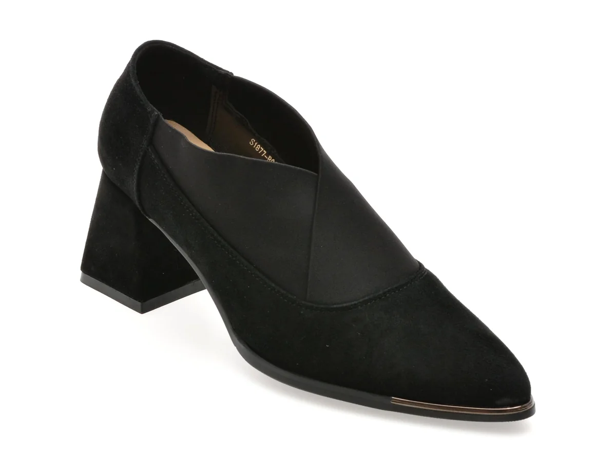 Pantofi Eleganti Flavia Passini Negri, 83680, Din Piele Întoarsă