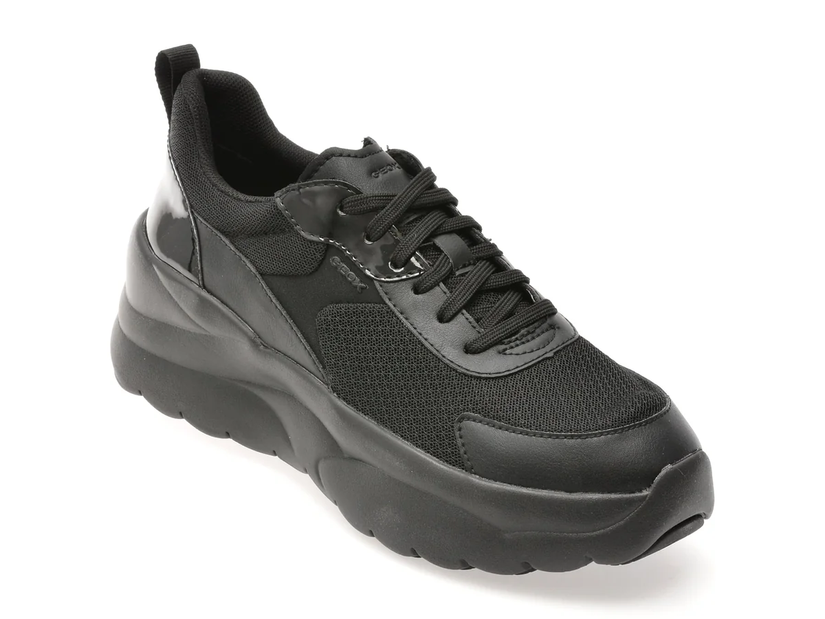 Pantofi Sport Geox Negri, D551FD, Din Material Textil