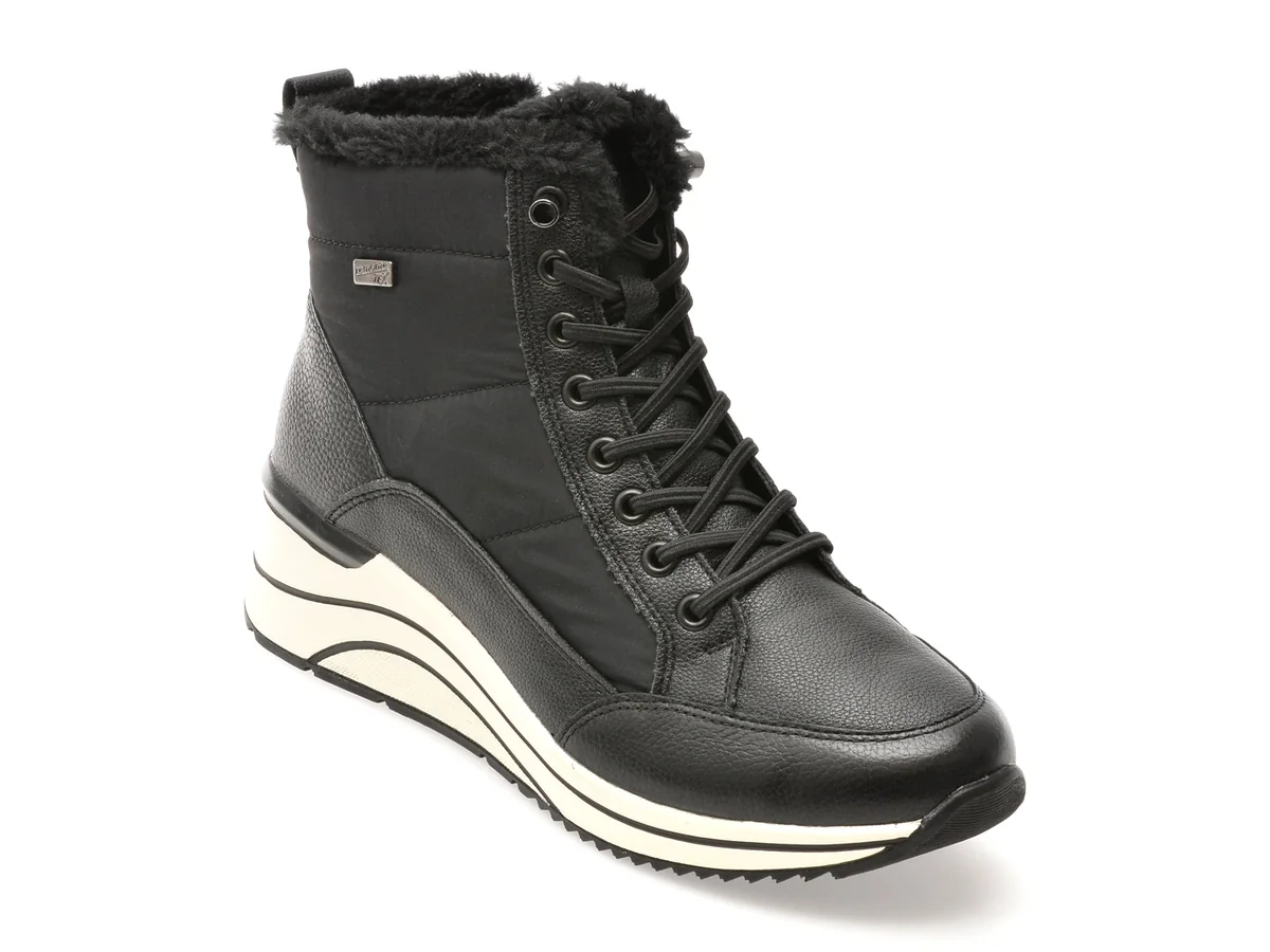 Ghete Remonte Negre, D0T80, Din Material Textil