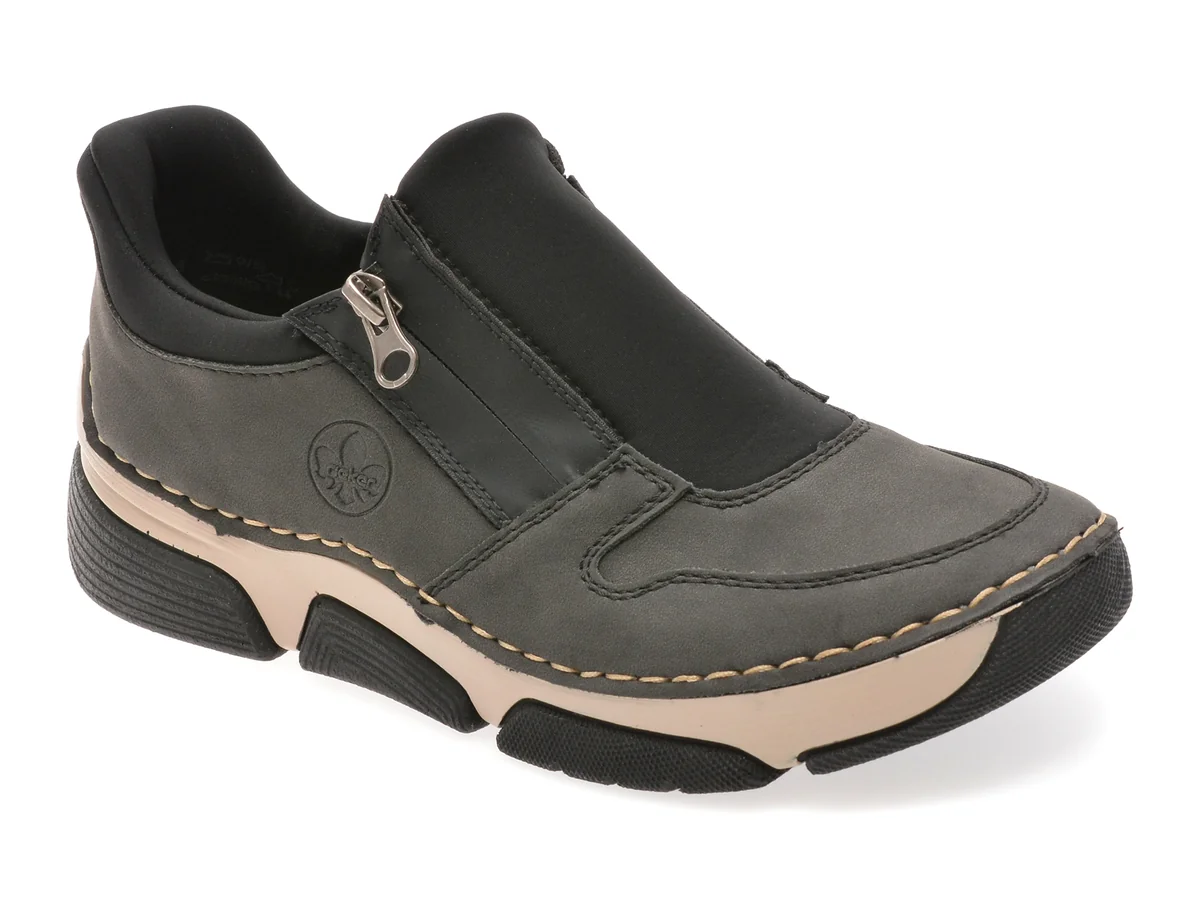 Pantofi Sport Rieker Negri, 45965, Din Piele Ecologică