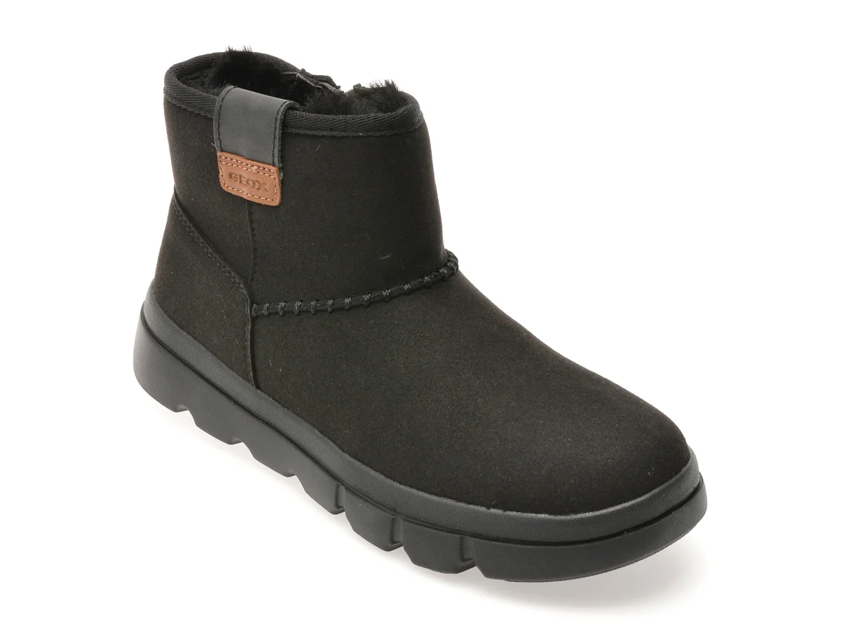 Ghete Geox Negre J56NCA Din Piele Ecologică