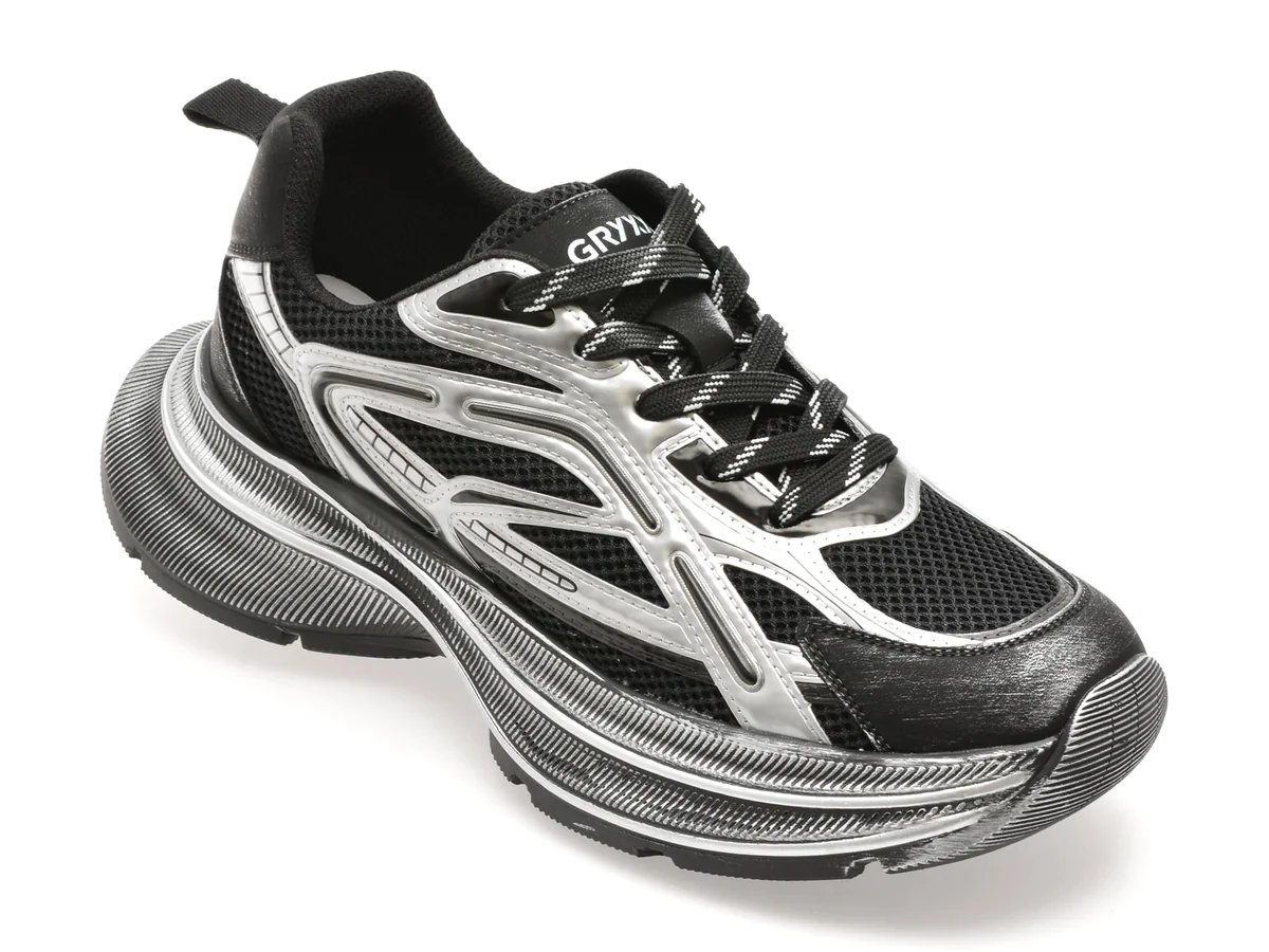 Pantofi Sport Gryxx Negri, 2082, Din Material Textil
