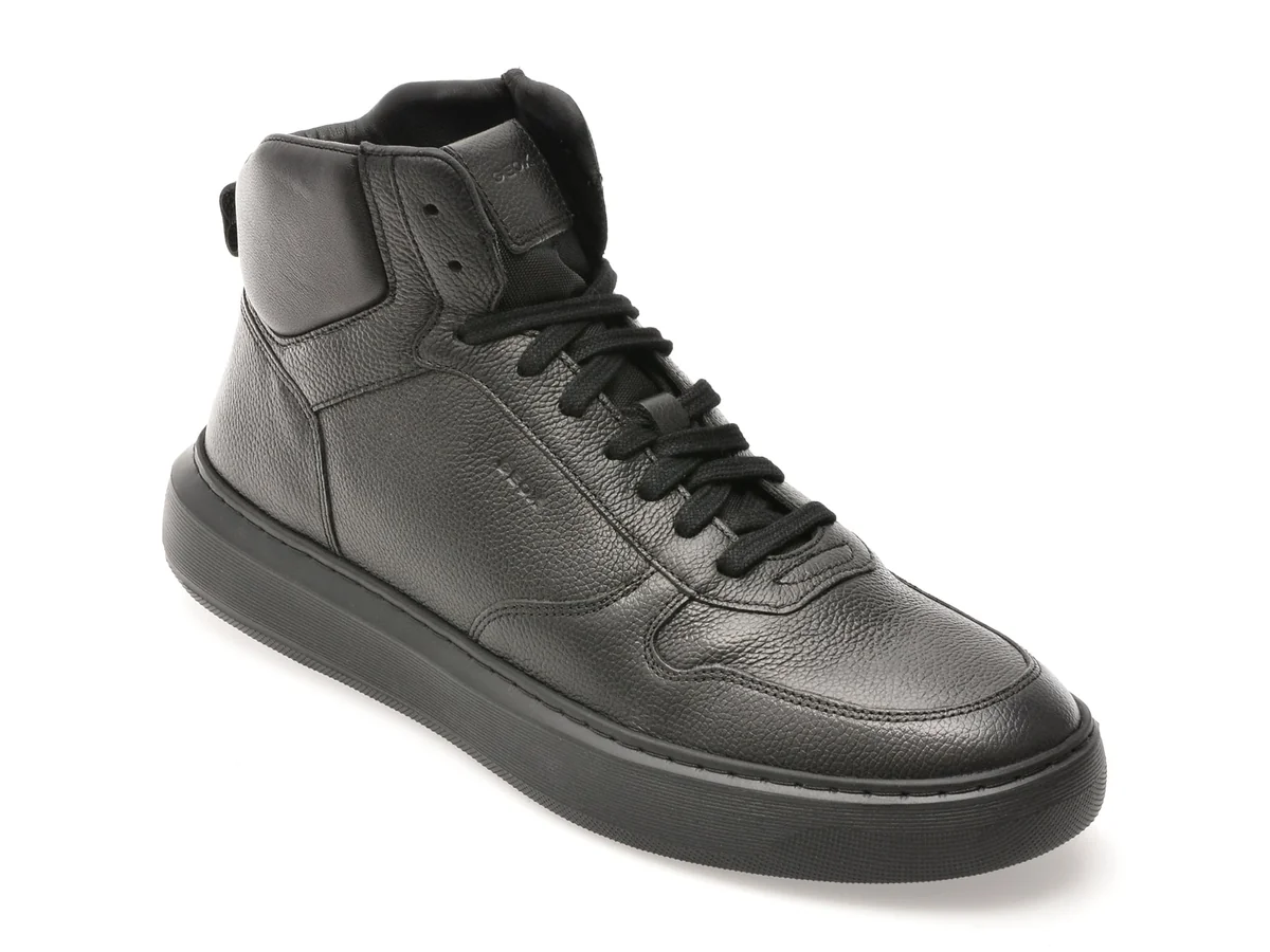 Ghete Geox Negre, U565WD, Din Piele Naturala