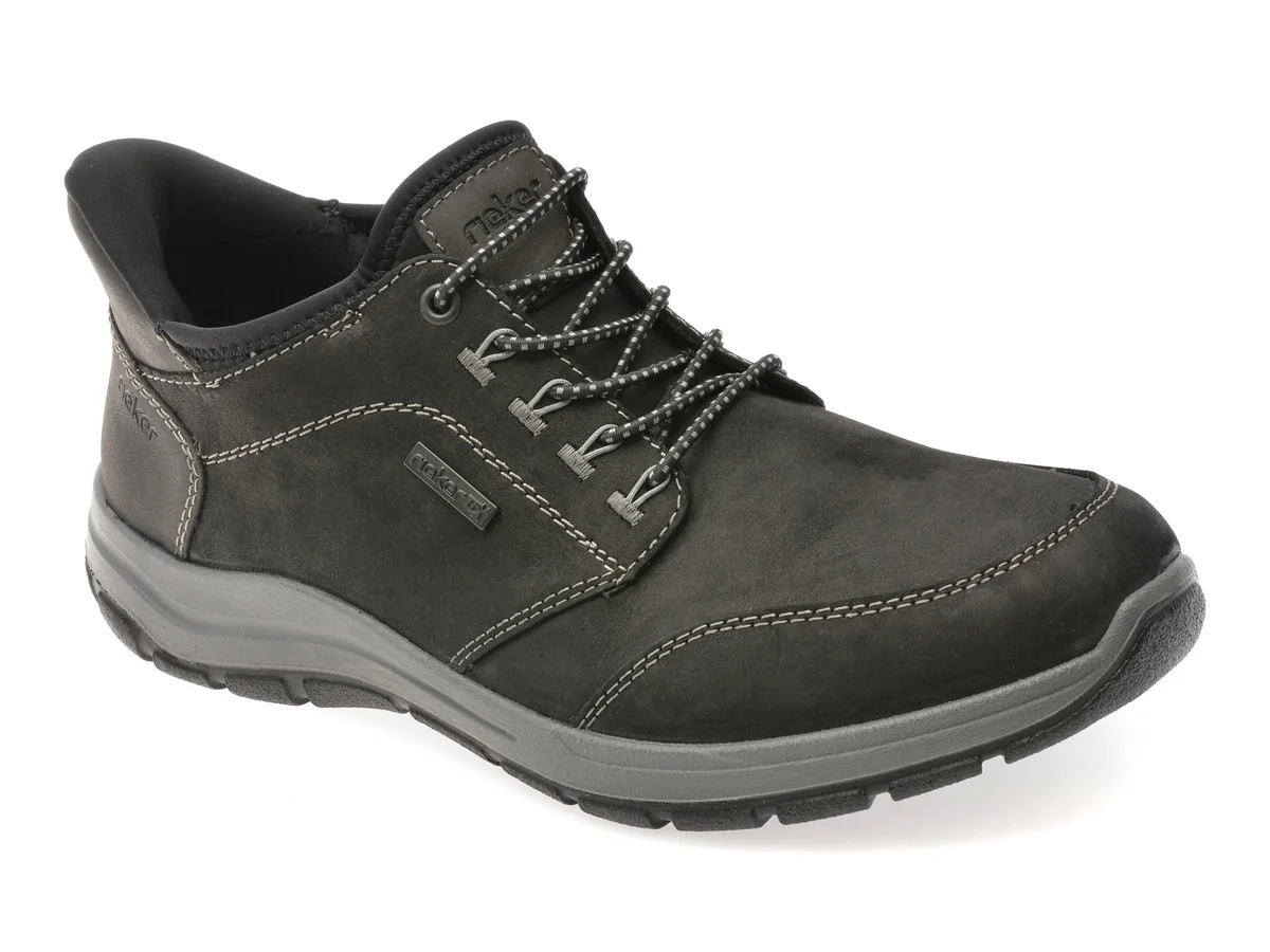 Pantofi Sport Rieker Negri, 3674, Din Piele Naturală