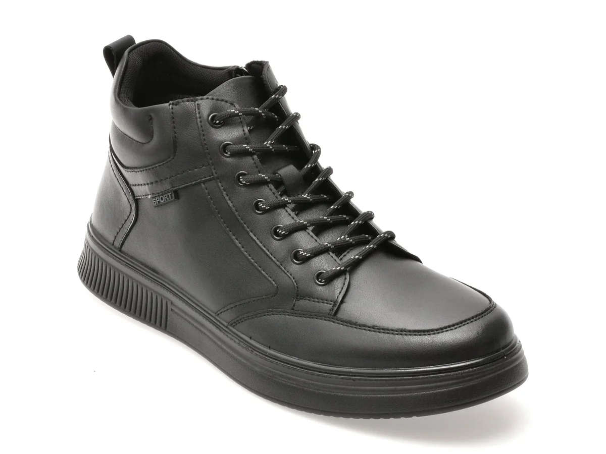 Ghete Bite The Bullet Negre, 718617, Din Piele Naturala