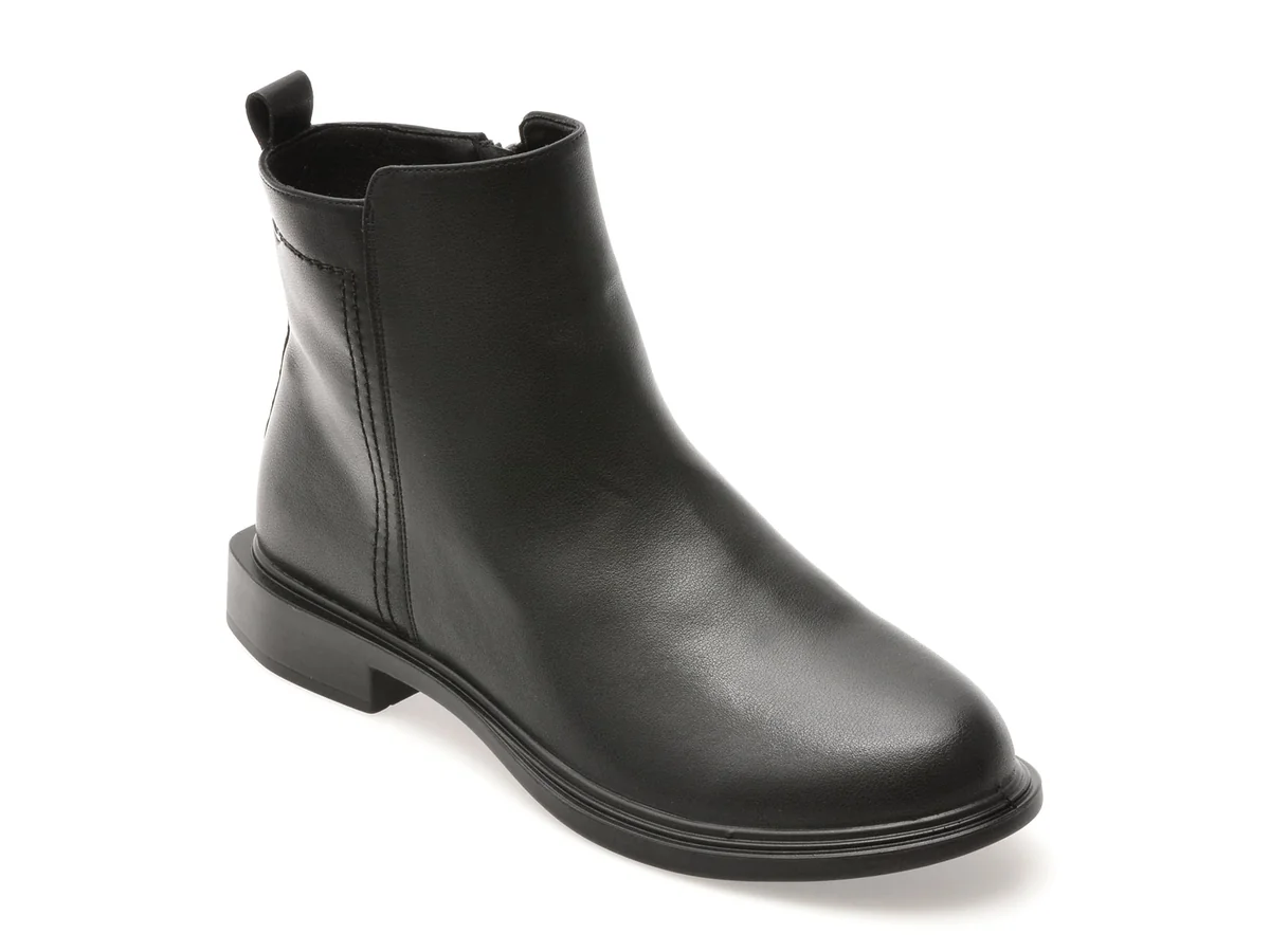 Ghete Flavia Passini Negre, 60, Din Piele Naturala