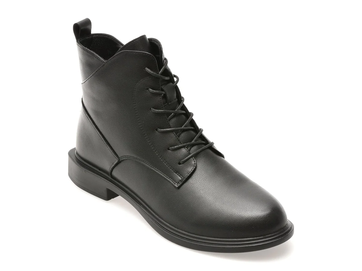 Ghete Flavia Passini Negre, 52, Din Piele Naturala