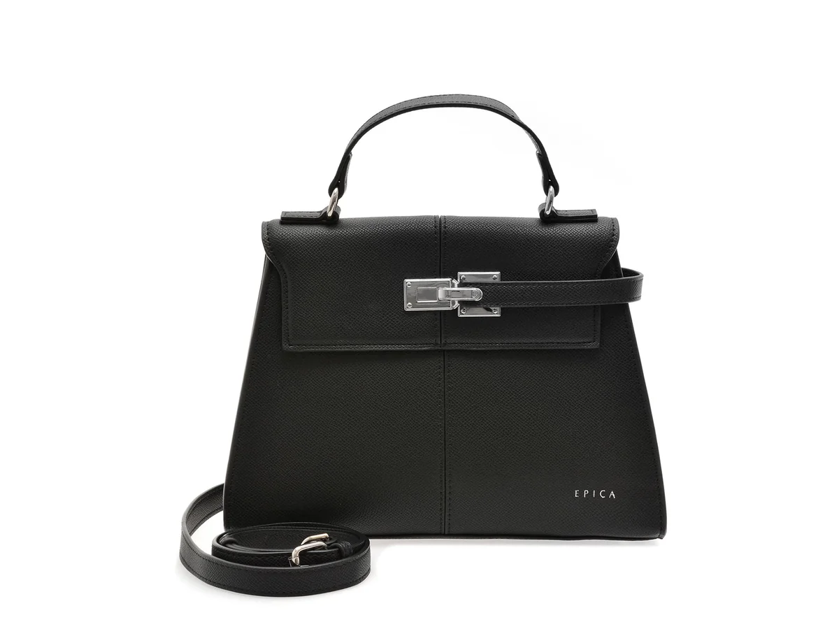 Geanta Epica Neagra, 587, Din Piele Ecologica