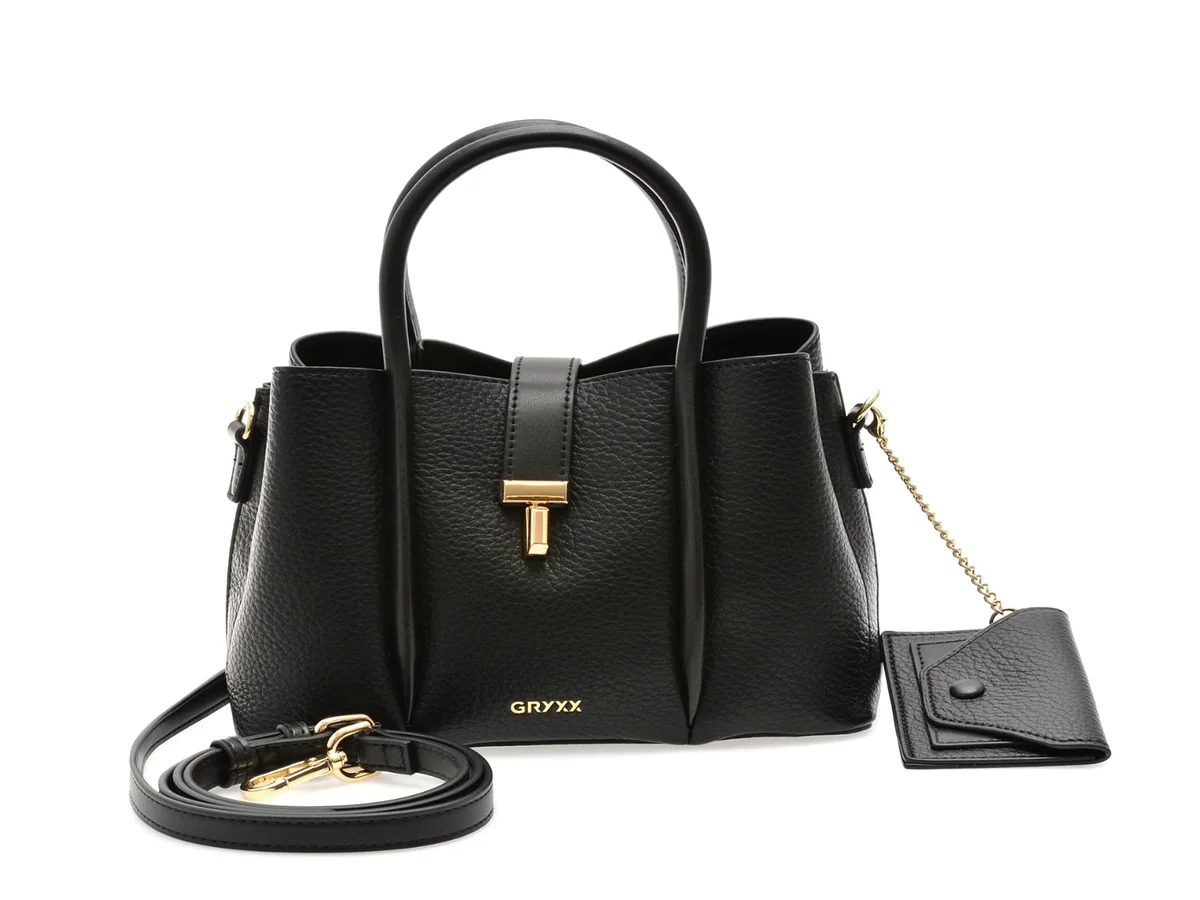 Geanta Gryxx Neagra, 1273, Din Piele Ecologica