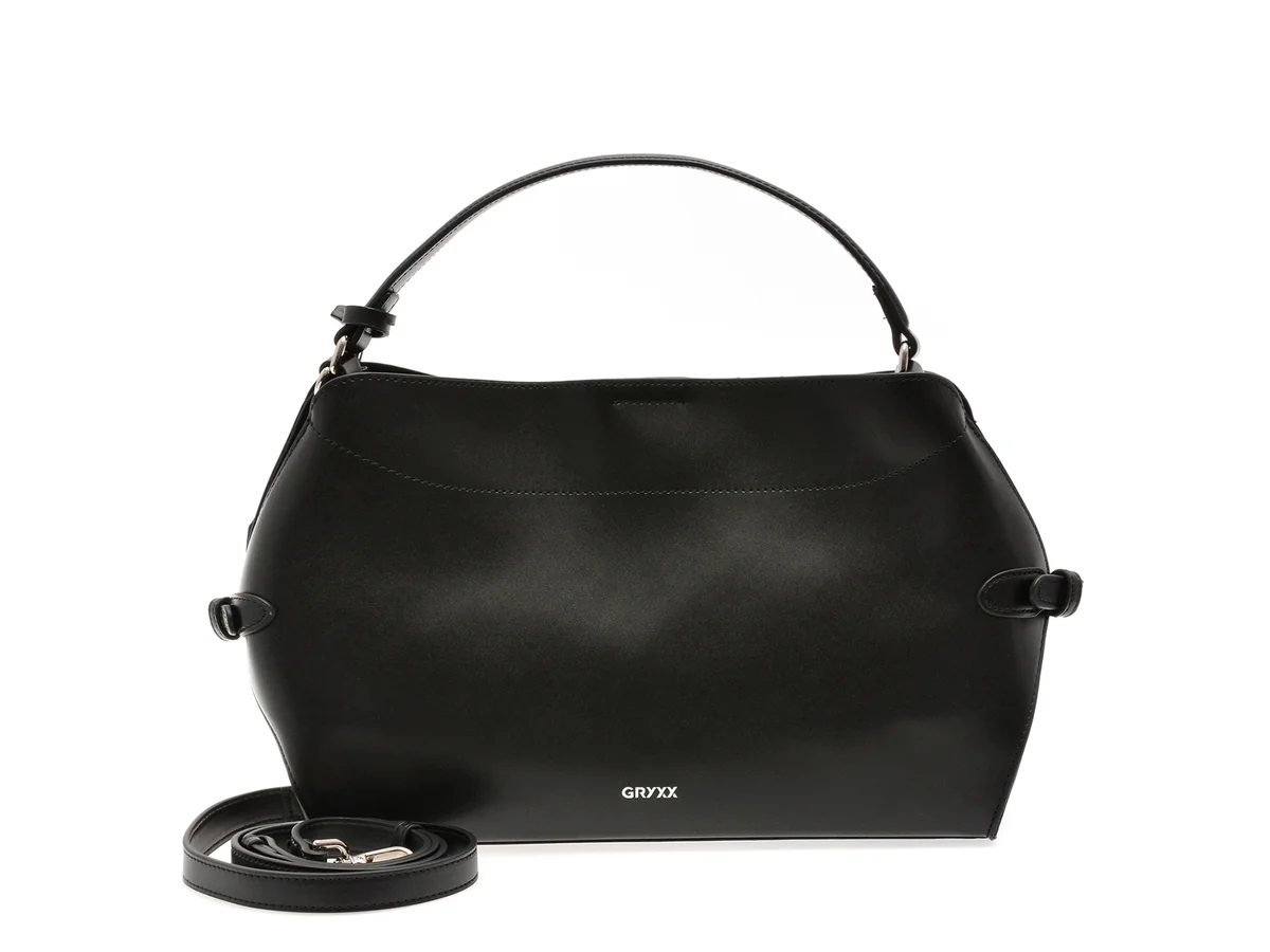 Geanta Gryxx Neagra, 1028, Din Piele Ecologica