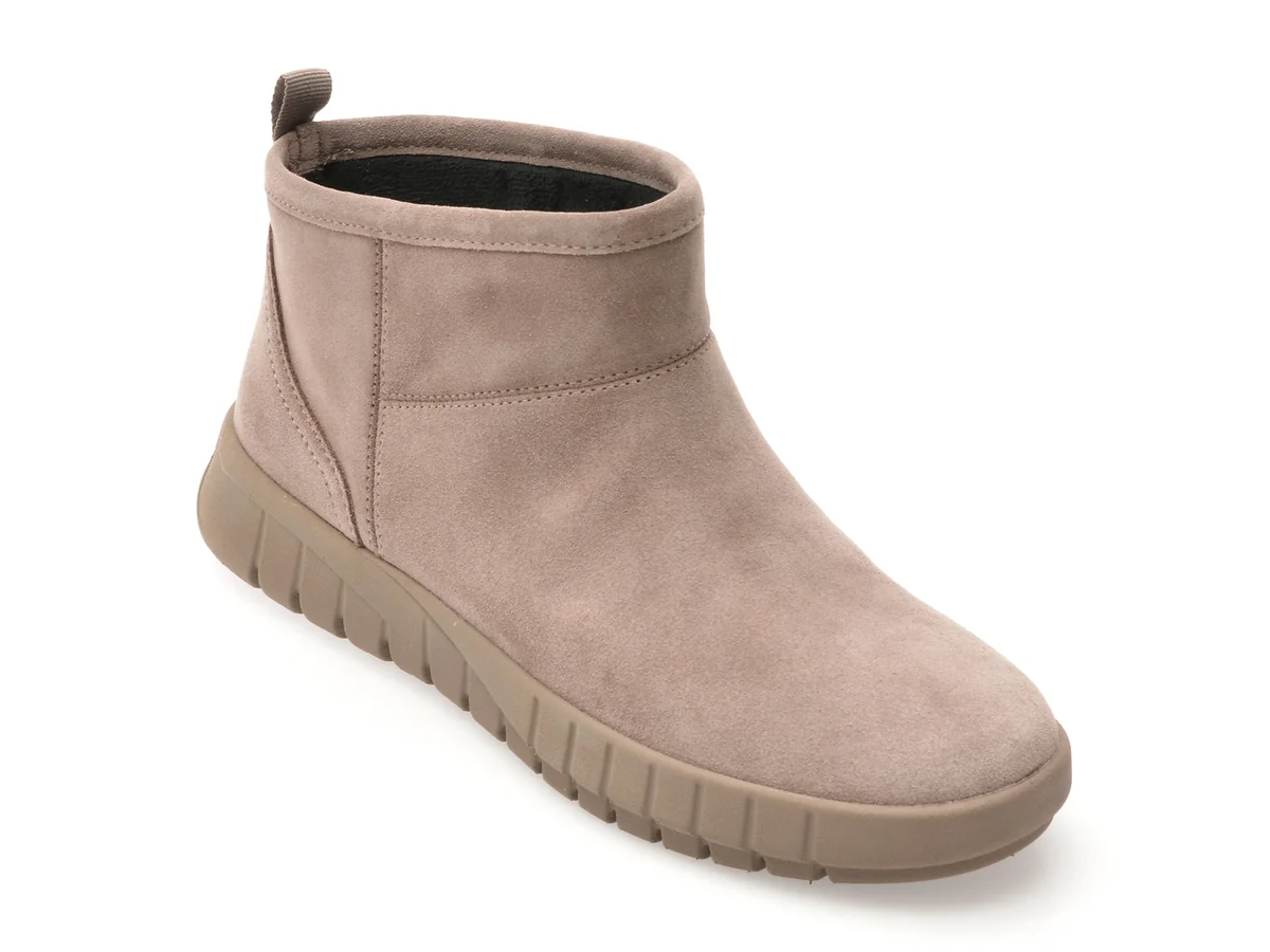 Ghete Geox Gri, D569AA, Din Piele Întoarsă