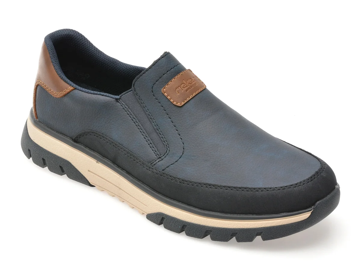 Pantofi Rieker Bleumarin, B9350, Din Piele Ecologică