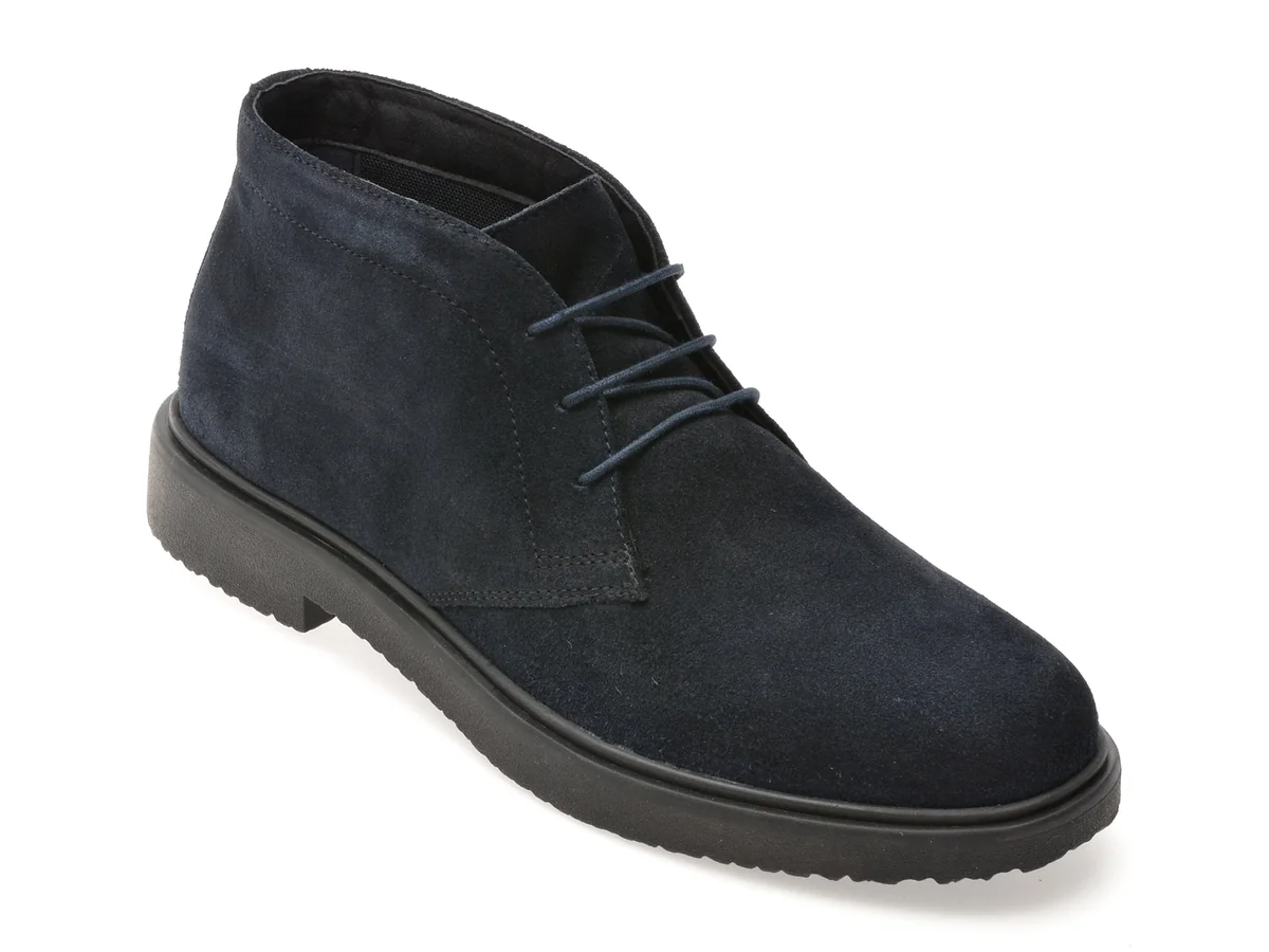 Ghete Geox Bleumarin, U46H9A, Din Piele Intoarsa