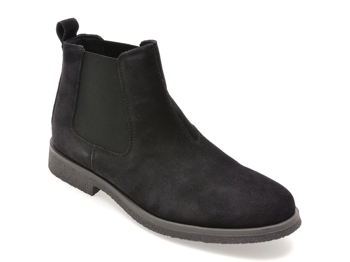 Ghete Geox Bleumarin, U2658A, Din Piele Întoarsă