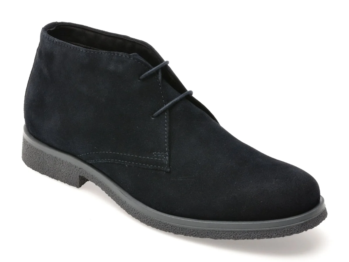 Ghete Geox Bleumarin, U0458A, Din Piele Întoarsă