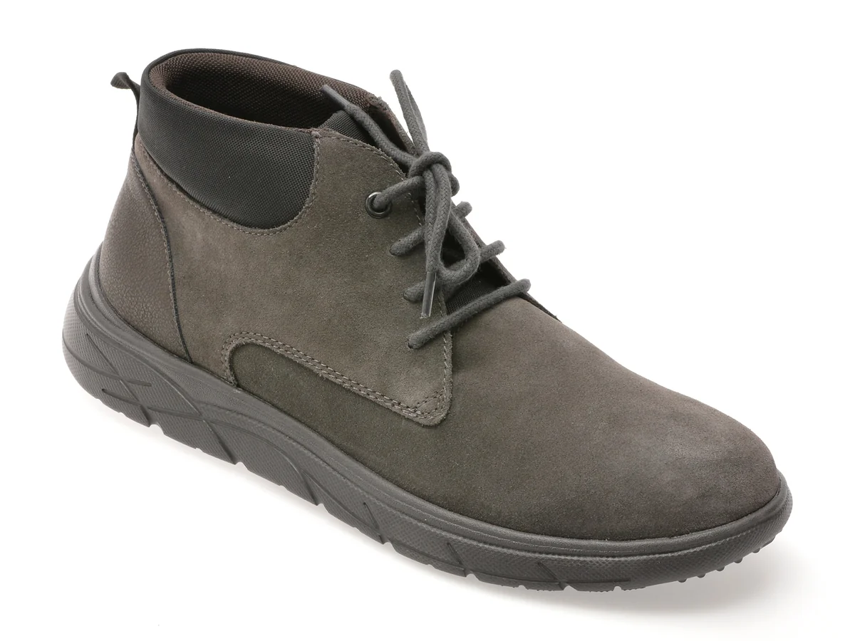 Ghete Geox Gri U36E1B Din Piele Naturala