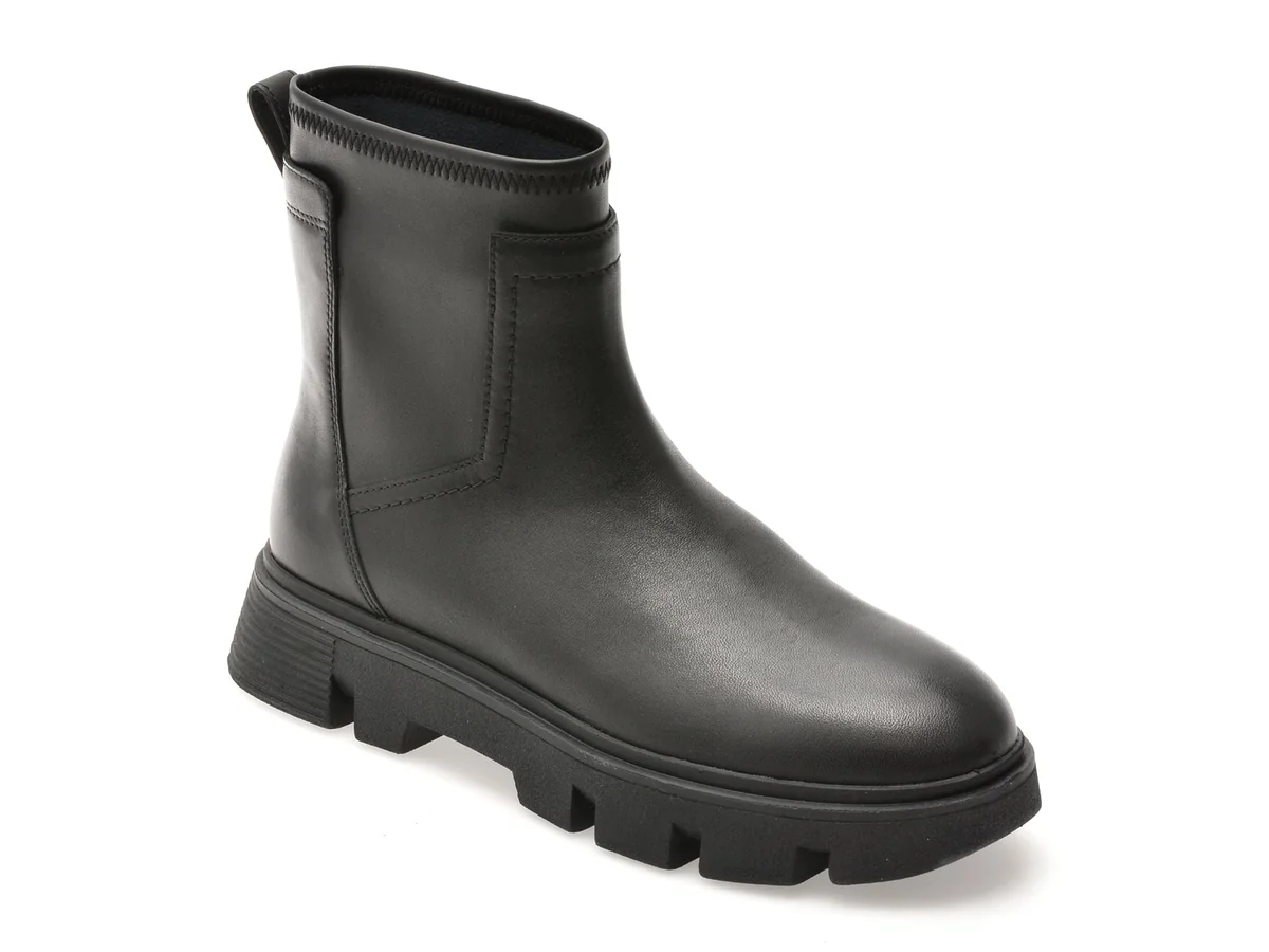 Ghete Geox Negre D26UAC Din Piele Naturală