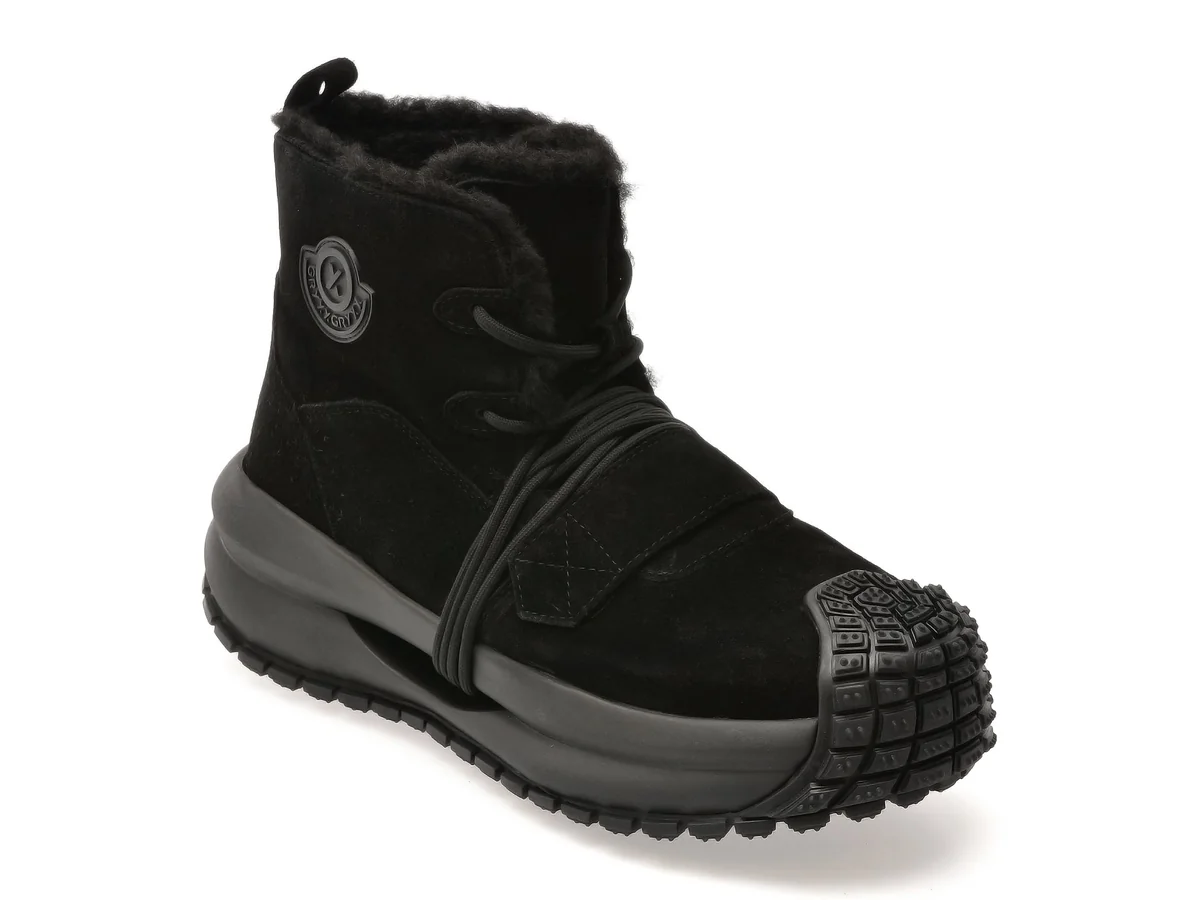 Ghete Gryxx Negre, Ln12, Din Piele Întoarsă