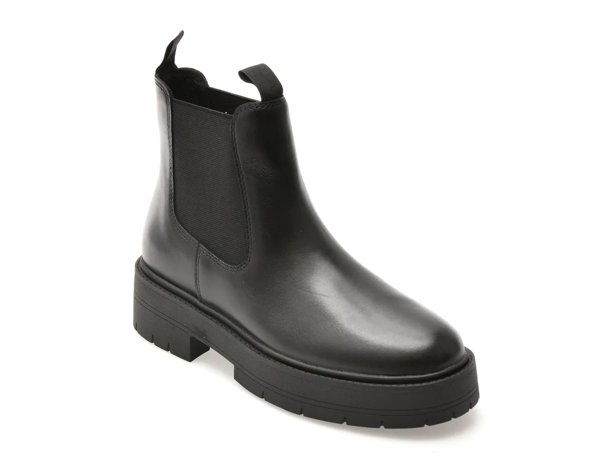 Ghete Geox Negre D56VDA Din Piele Naturala