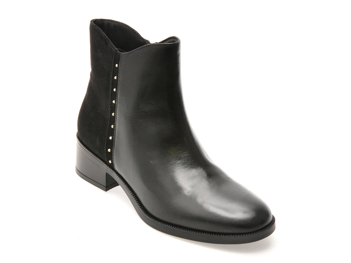 Ghete Geox Negre D565EE Din Piele Naturala