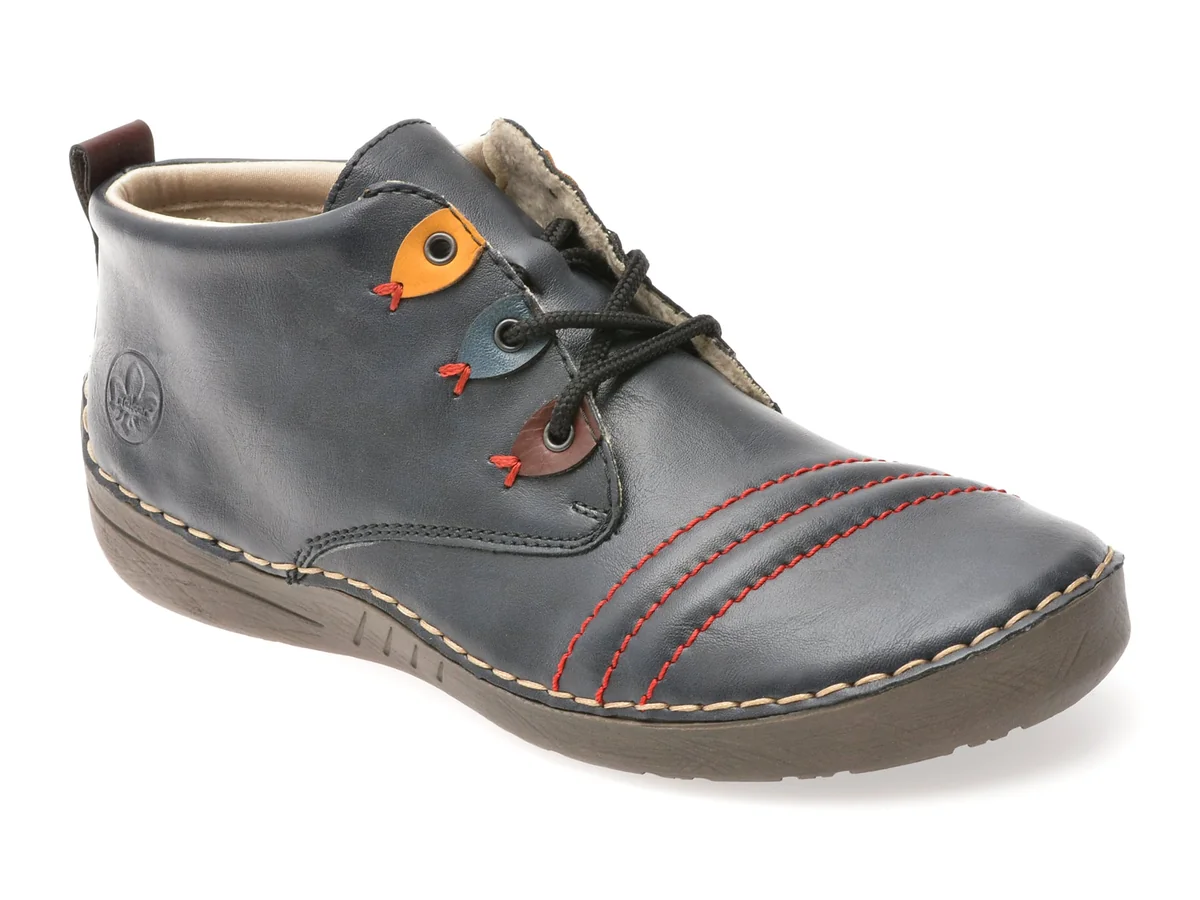 Ghete Rieker Bleumarin, 52509, Din Piele Ecologică