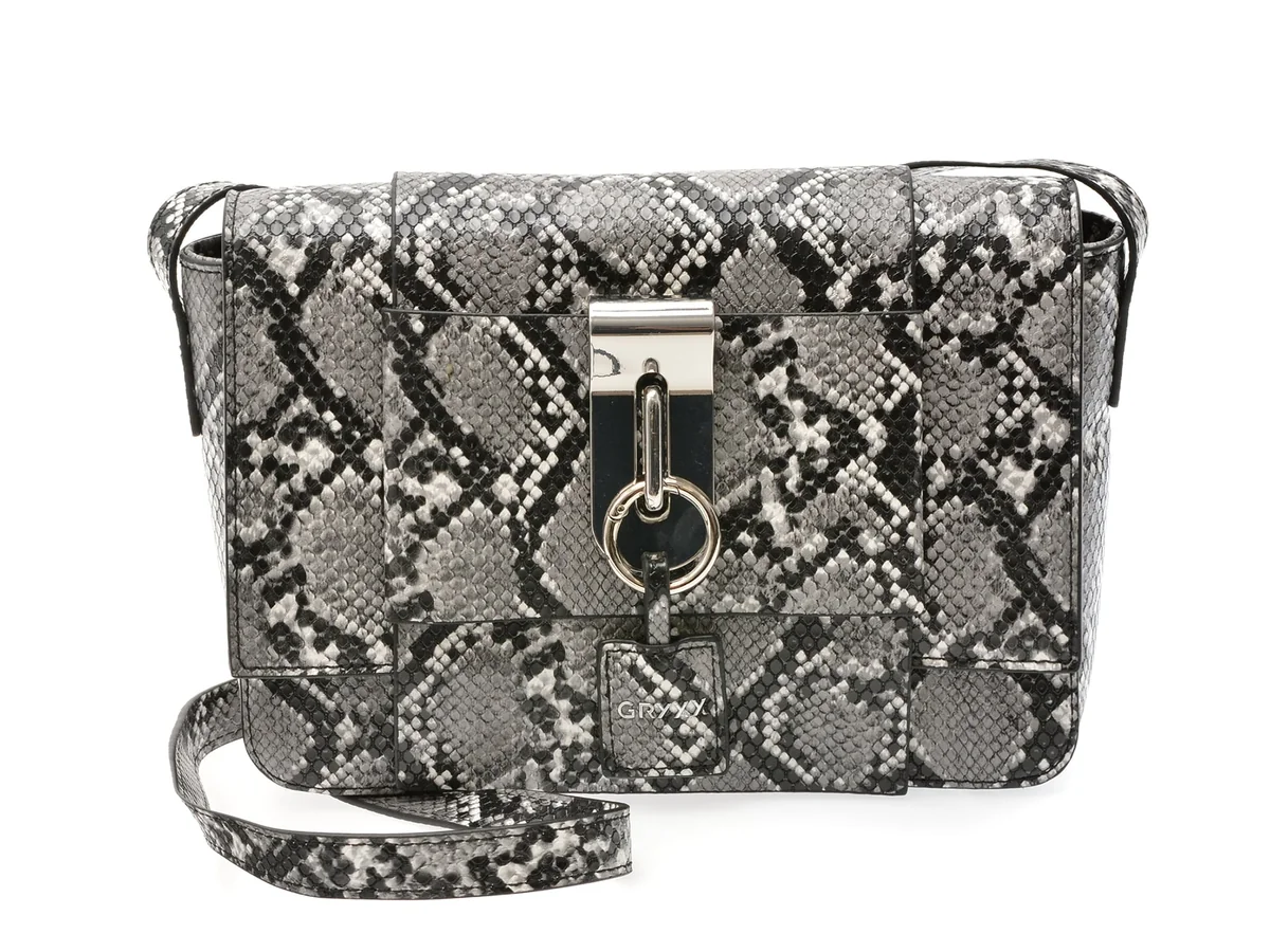 Geanta Gryxx Alb-Negru, 596, Din Piele Ecologica