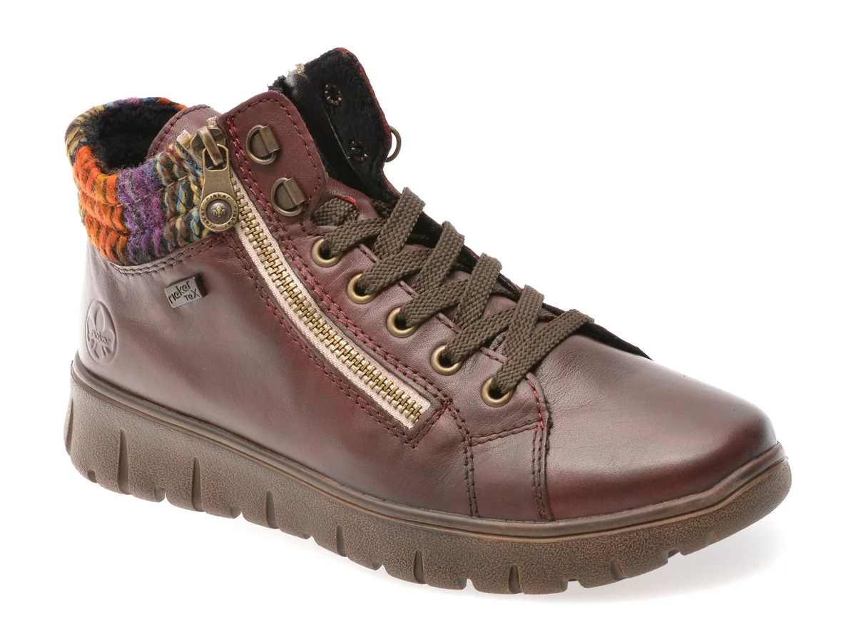 Ghete Rieker Visinii, N1305, Din Piele Naturala