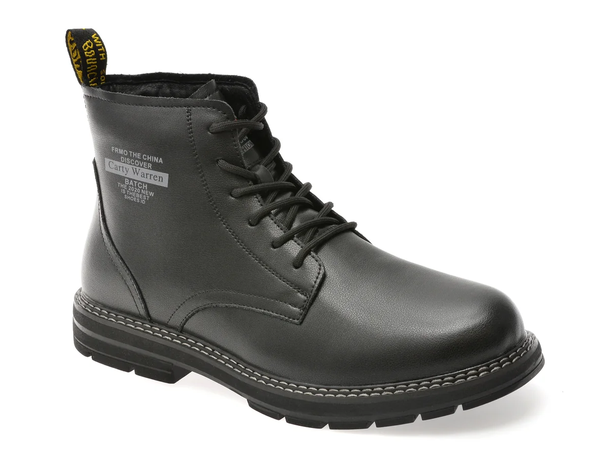 Bocanci Bite The Bullet Negre, 82739, Din Piele Naturala