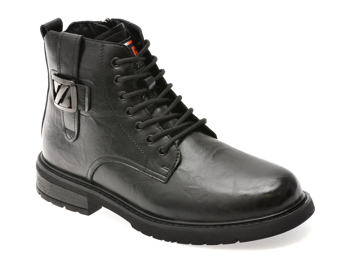 Bocanci Bite The Bullet Negri, 66801, Din Piele Naturală