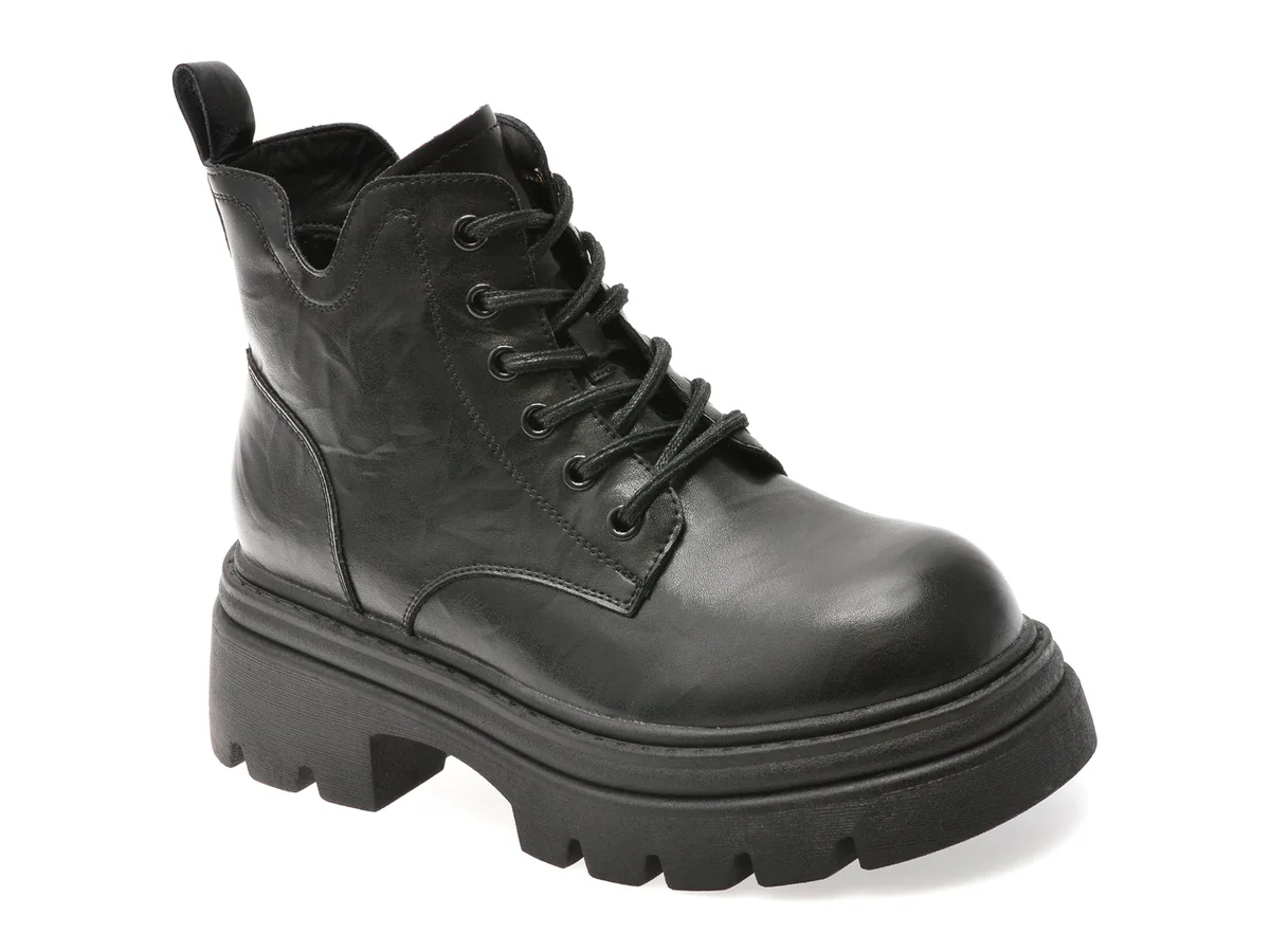 Bocanci Flavia Passini Negre, 99023, Din Piele Naturala