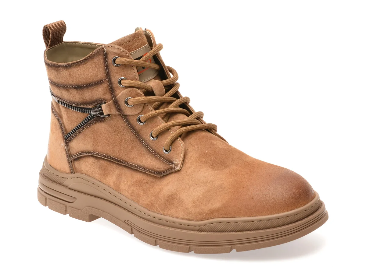 Ghete Bite The Bullet Maro, 68070, Din Piele Întoarsă