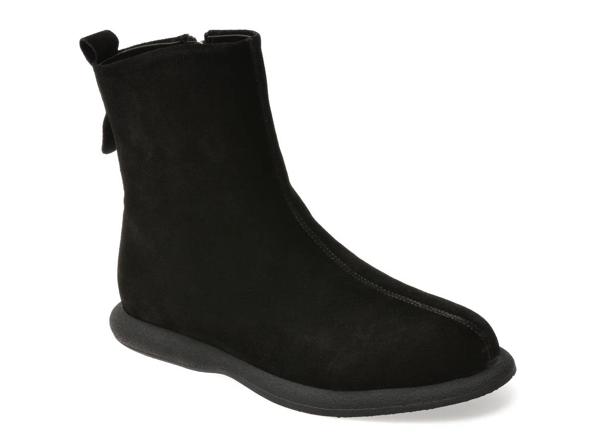 Ghete Flavia Passini Negre, 55826, Din Piele Întoarsă