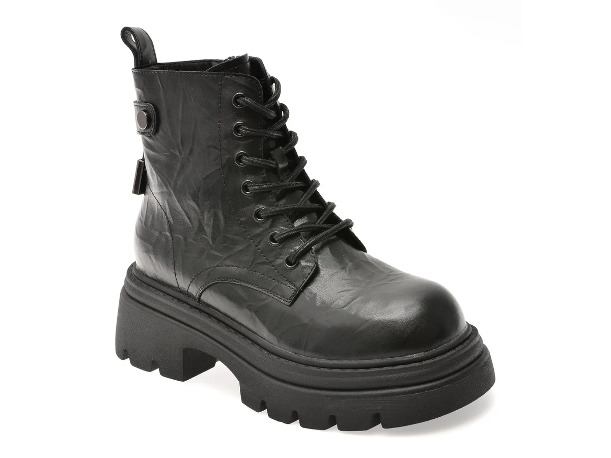 Bocanci Flavia Passini Negri, 99025, Din Piele Naturala