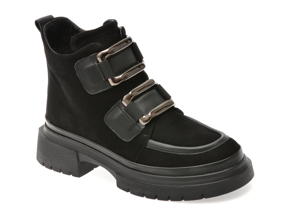 Ghete Gryxx Negre 386469 Din Piele Întoarsă