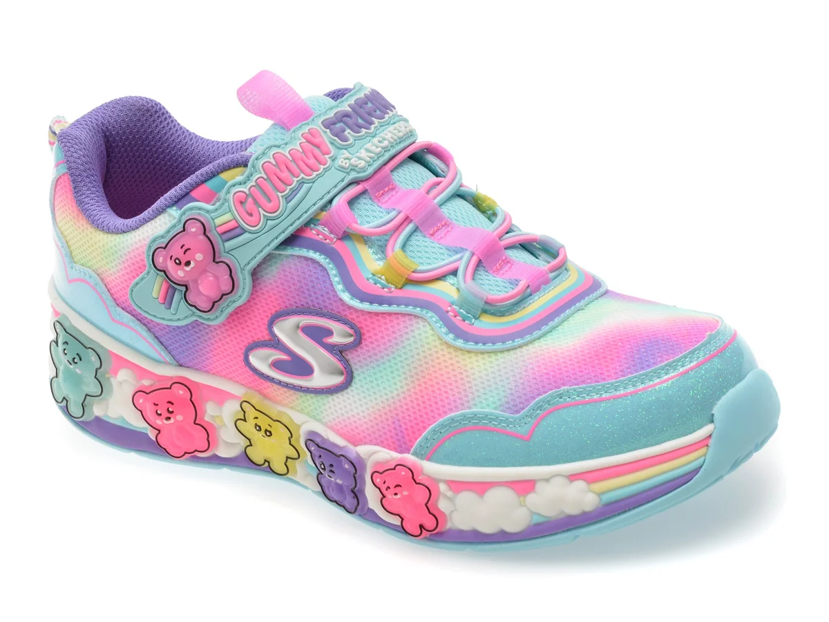 Pantofi Sport Skechers Albastri, Gummy Friends, Din Material Textil