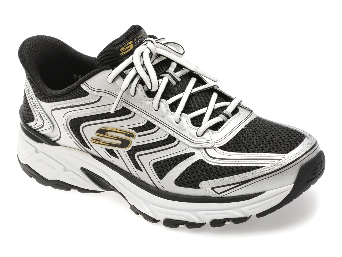 Pantofi Sport Skechers Argintii Stamina Sport Din Material Textil