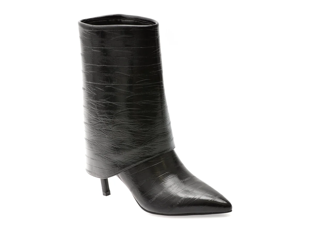 Botine Elegante Flavia Passini Negre, 834176, Din Piele Naturala