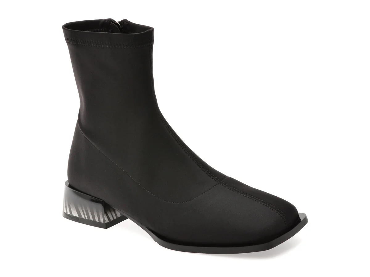 Botine Flavia Passini Negre, 95261, Din Material Textil
