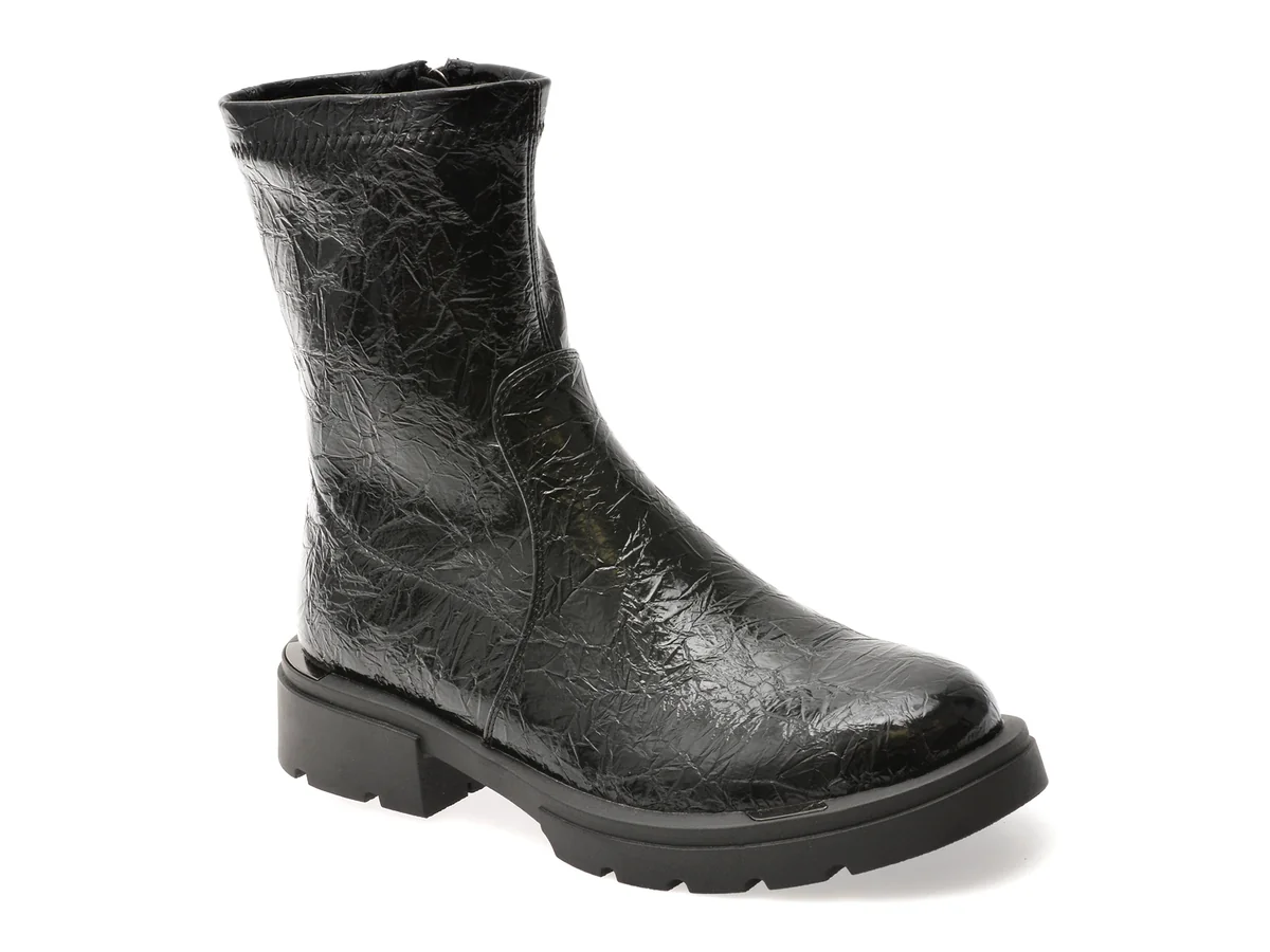 Ghete Flavia Passini Negre, 38227, Din Piele Ecologică