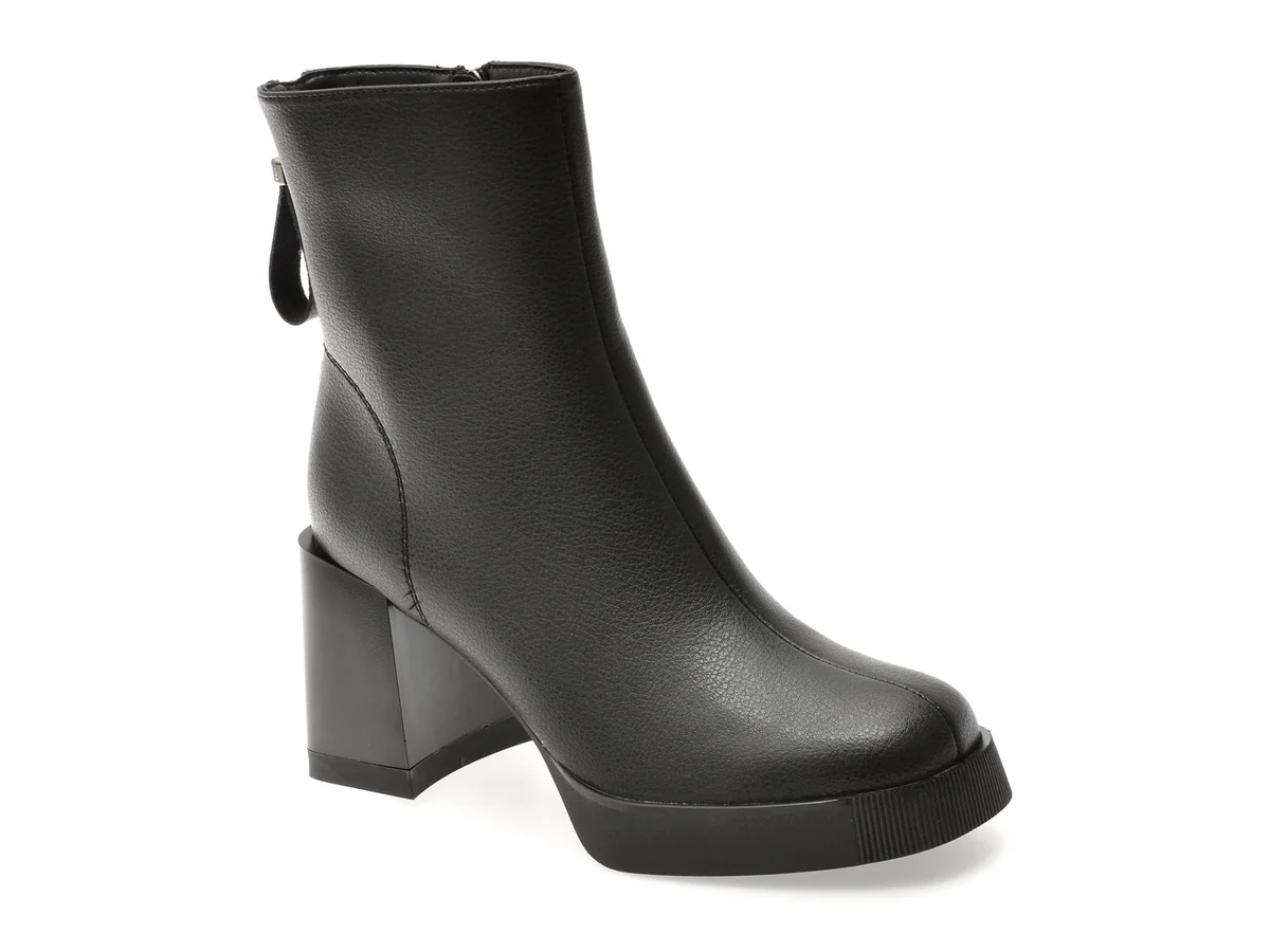 Ghete Flavia Passini Negre, 82572, Din Piele Naturala