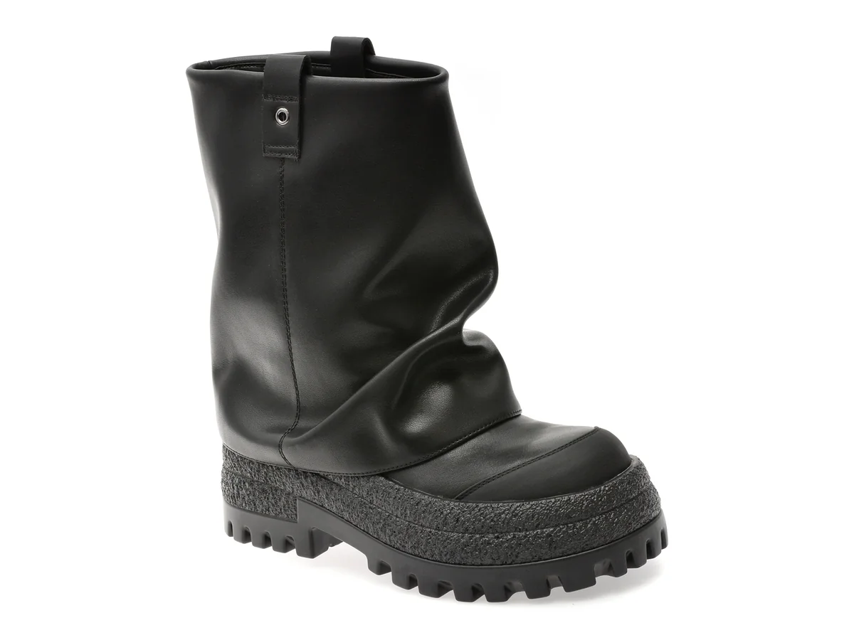 Ghete Flavia Passini Negre, 56083, Din Piele Naturala