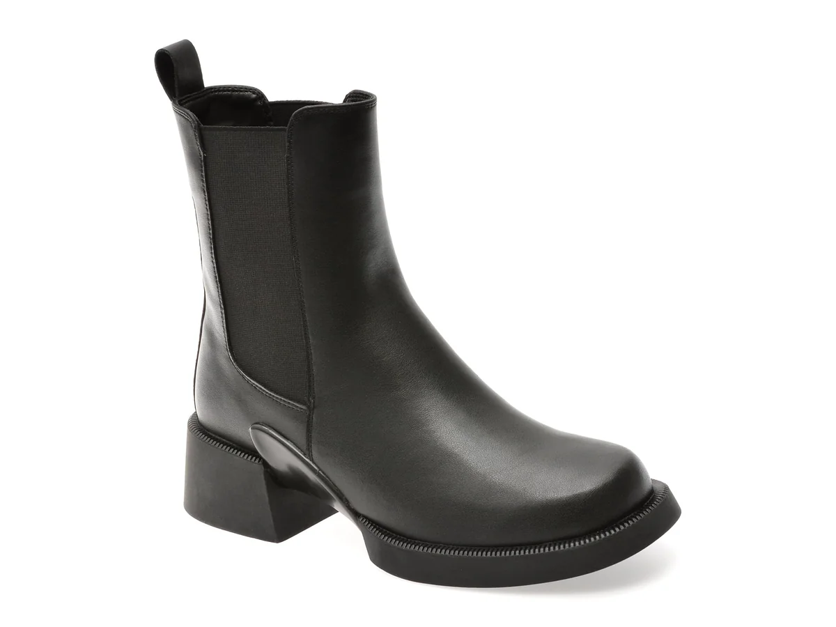 Ghete Flavia Passini Negre, 38434, Din Piele Naturala