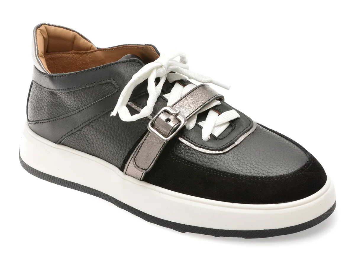 Pantofi Sport Flavia Passini Negri, N22, Din Piele Naturala